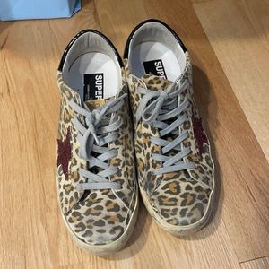 Golden Goose Superstar leopard print sneakers